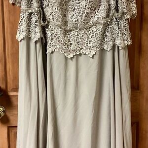 Gray Floor Length Special Occasion Dress